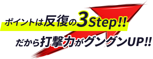 ポイントは反復の3ステップ だから打撃力がグングンUP